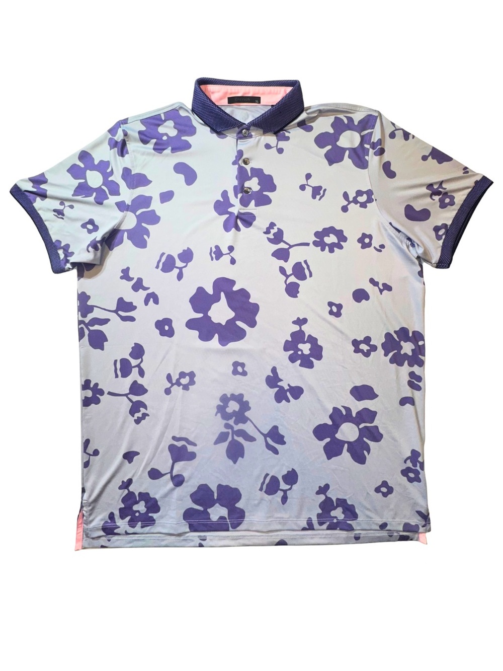 Greyson Golf Polo Men’s XL Purple Floral Performance Stretch Shirt